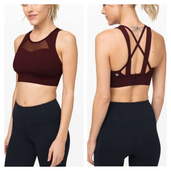 lululemon athletica Other - Lululemon Breathe it In Bra Medium Support C/D Cup Carnet